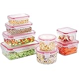 SHOMOTE Food Storage Containers with Lids Airtight, Plastic Stackable Kitchen Bowls for Lunch BPA-Free, Freezer Microwave Dis