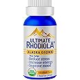 Alaska Grown Certified Organic Rhodiola Rosea Tincture, Alcohol Free CO2 Extract, Adaptogenic Nootropic for Stress Relief, Energy, Focus, Mood, 3rd Party Tested for Potency, Made in USA