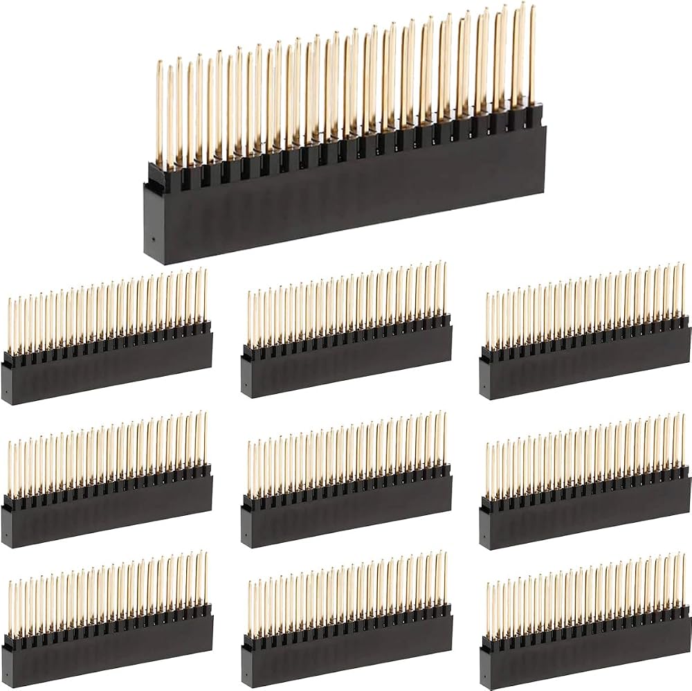 Youmile 10x 40 Pin Female Stacking Header 2x20 0.1" Pitch Tall for Raspberry Pi