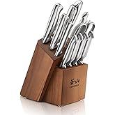 Cangshan Sanford Series 1027150 German Steel 12-Piece Knife Block Set, Acacia