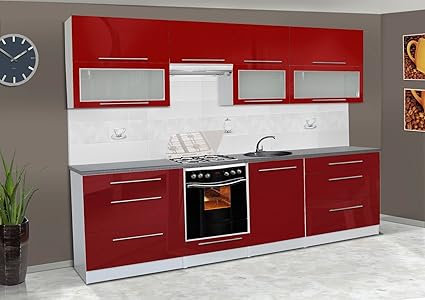 Kitchen Unit Kitchen Unit Built In Kitchen Cabinets Red High Gloss