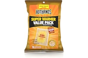 HotHands Body & Hand Super Warmers - Long Lasting Natural Odorless Air Activated Warmers - Up to 18 Hours of Heat - 10 Individual Warmers