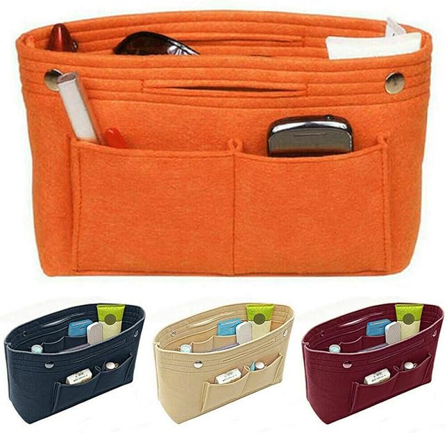 HIFELTY Women Handbag Organizer Multi-Pocket Bag in Bag Purse Organizer Travel Tote Bag Insert with Singly Detachable Wallet /& Keys Chain