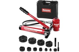 AMZCNC Hydraulic Knockout Hole Punch Set 1/2 to 4 inch Electrical Conduit Hole Cutter Set KO Tool Kit Metal Sheet Puncher (15