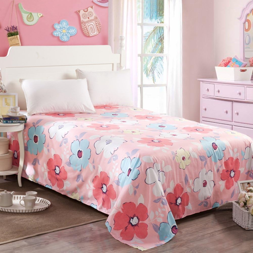 pure cotton double sheets/Cotton bad sheet printed flower-M 160x230cm(63x91inch)