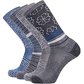 EnerWear 4/6 Pack Unisex Merino Wool Outdoor Hiking Trail Crew Sock