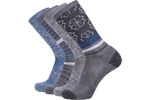 EnerWear 4P/6P Pack Unisex Merino Wool Outdoor Hiking Trail Crew Sock