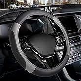 FLORICH Car Steering Wheel Cover, Microfiber Leather Steering Wheel Covers with Anti-Slip Lining, Breathable Elastic Car Steering Wheel Protector, Universal Standard Size 14-15 inch