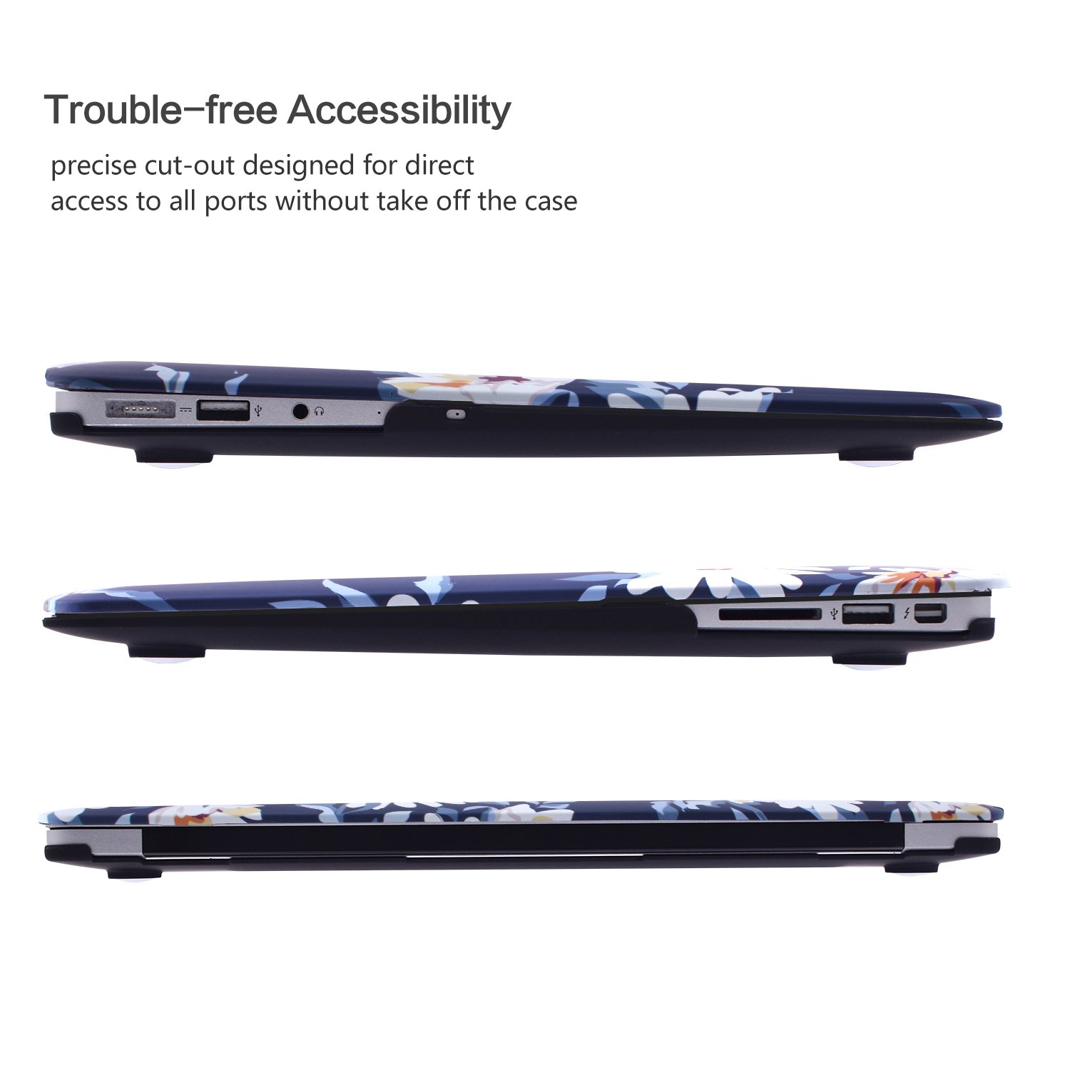 Macbook Air 13 Inch Case, EGONE Plastic Hard Protective Smooth Macbook Shell Case with Keyboard Cover for Macbook Air 13\