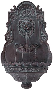 John Timberland Lion Head 31 1/2" High Indoor Outdoor Bronze Wall Fountain
