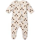 monica + andy Double Zipper One Piece, 100% Organic Baby Clothes for Girls & Boys, Unisex, Preemie, Newborn & Infant Sizes