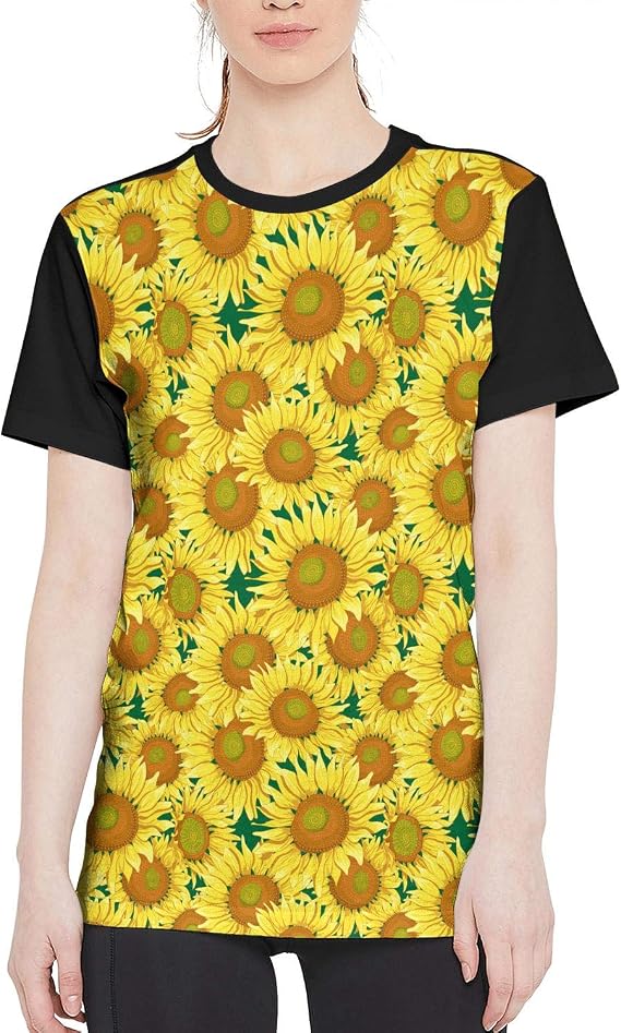 black shirt with flowers women's