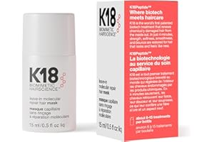 K18 Leave-In Molecular Repair Hair Mask, Patented, Lasting Repair For Dry, Frizzy, Damaged Hair, Reverse Damage In 4 Minutes From Bleach, Color, Chemical Services + Heat
