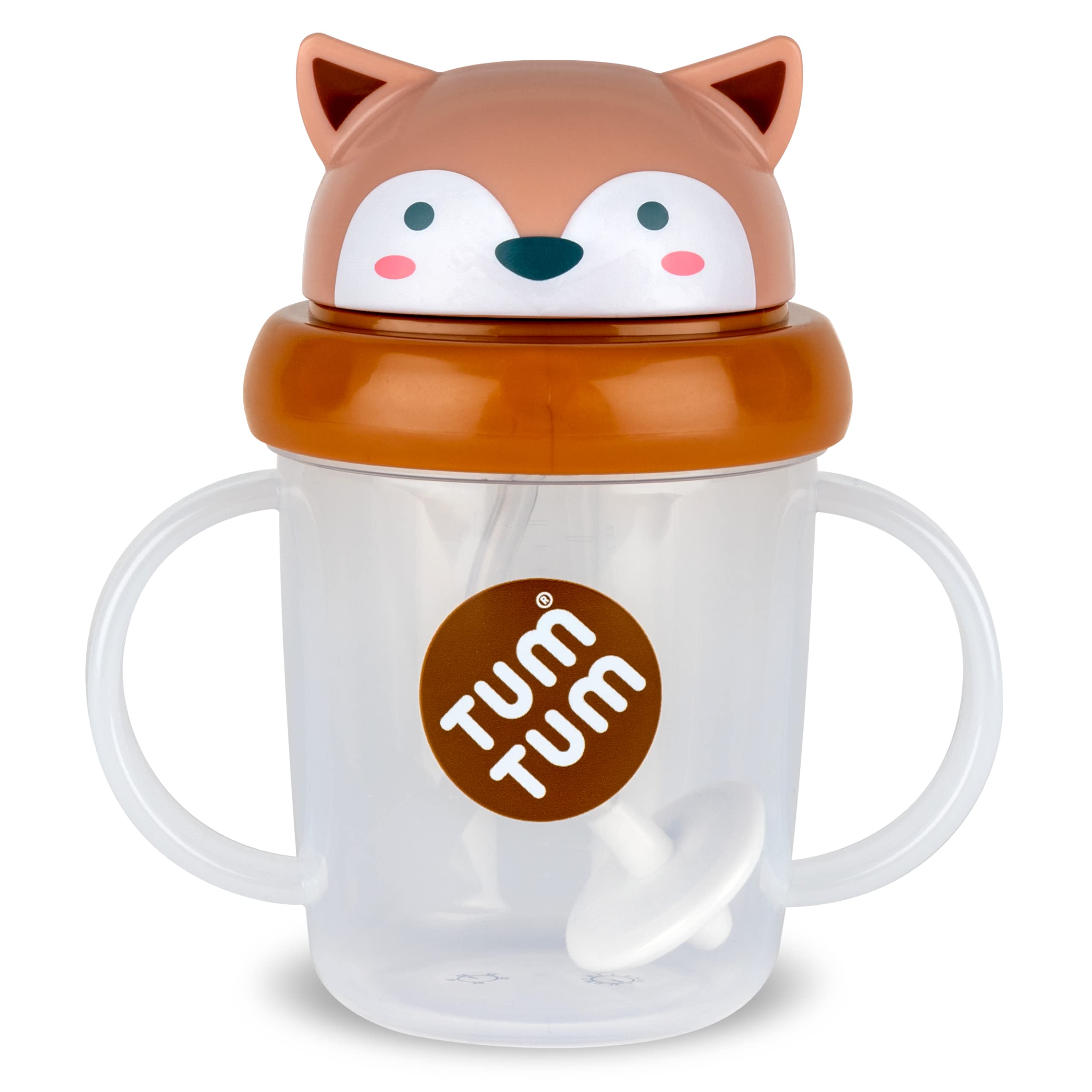 TUM TUM Tippy Up Free Flow Sippy Cup (No Valve), Sippy Cup for Toddlers, 200ml, BPA Free (Fergus Fox S3) — image 1