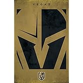 Trends International NHL Vegas Golden Knights - Logo 25 Wall Poster, 34L x 22.4W, Premium Unframed Version