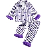 Kayotuas Kids Mardi Gras Pajamas Toddler Girl Satin Pajama Set Masquerade Face Bows Print Feather Trim Shirt Pants Sleepwear
