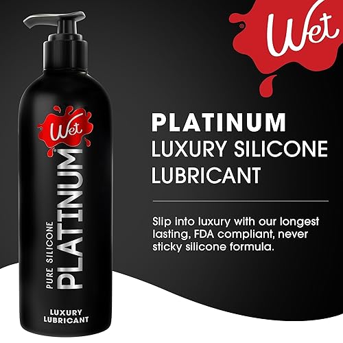 Wet Platinum Silicone-Based Personal Lubricant | Ultra Smooth, Super Slick,  Hypoallergenic, Long-Lasting Performance, Waterproof Formula| Lube for Men,  Women & Couples, 16 fl oz in Kenya