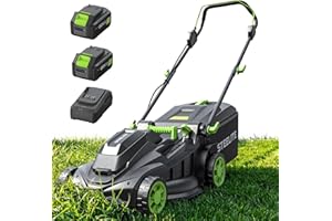 STEELITE 40V 17 Inch Electric Lawn Mower, Brushless Mower with 6-Height Adjustment for Medium and Small Yard Care, 2-in-1 Bag