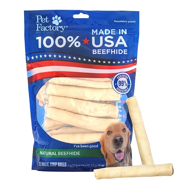 PET FACTORY 100% MADE IN USA BEEFHIDE CHIP...