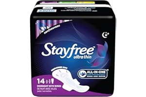 Stayfree Ultra Thin 14 Count Overnight with Wings (2 Pack)
