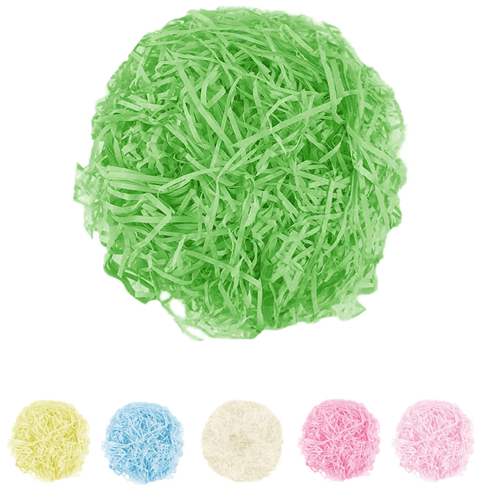 Surflyee Shredded Tissue Paper Green, 100 Grams Tissue Paper, Raffia Gift Filler Paper, Great for Gift Boxes, Hamper Basket Filling, Birthday Party Decorations (Green)