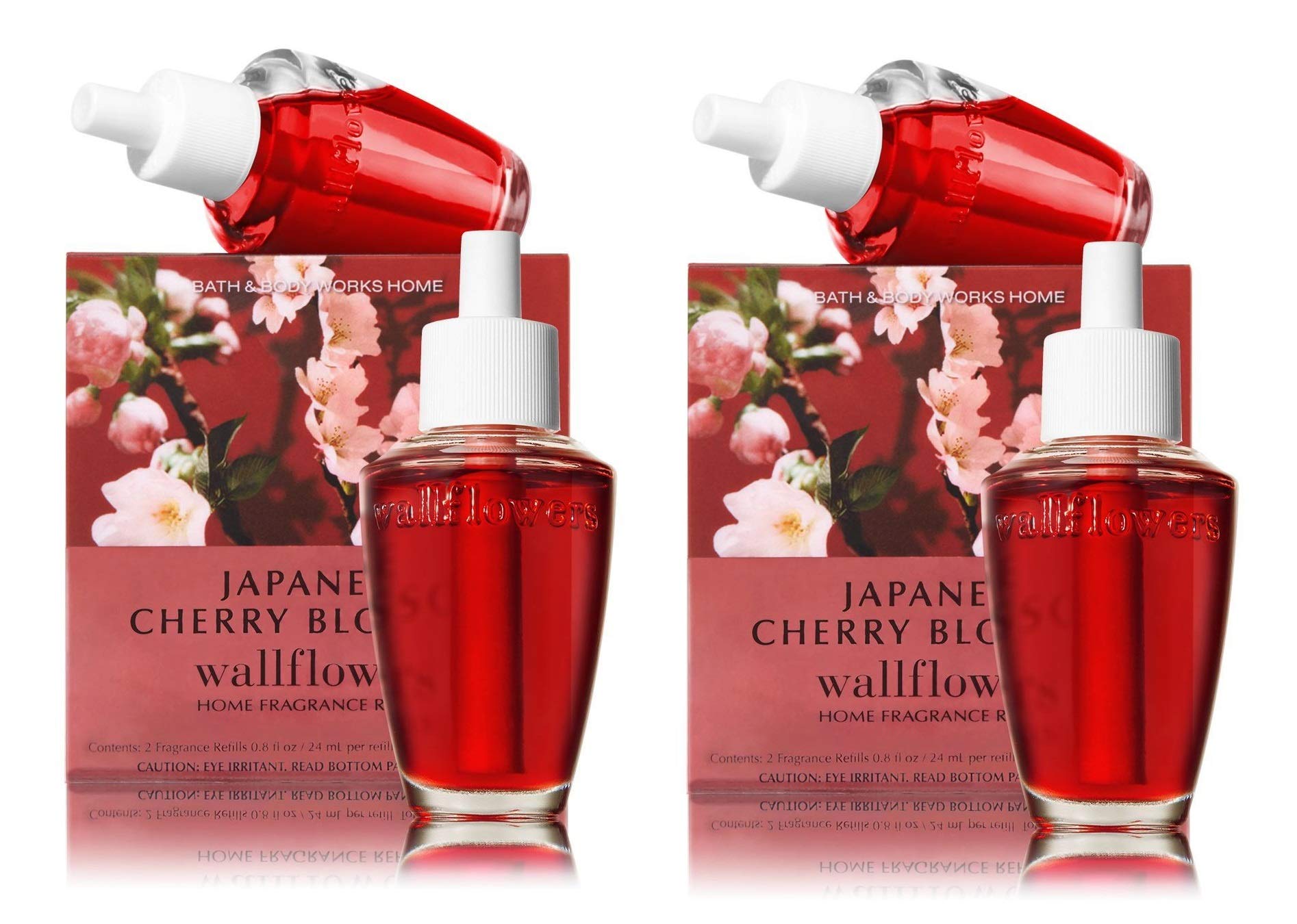 Bath & Body Works Wallflower Bulb Refills - Japanese Cherry Blossom - TWO Boxes, FOUR bulbs!