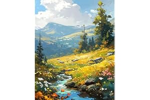 bleihum Landscape Paint by Numbers Kit for Adult-Adult Paint by Numbers Mountain,Scenery Paint by Number Perfect for Gift Home Wall Decor(40x50cm)