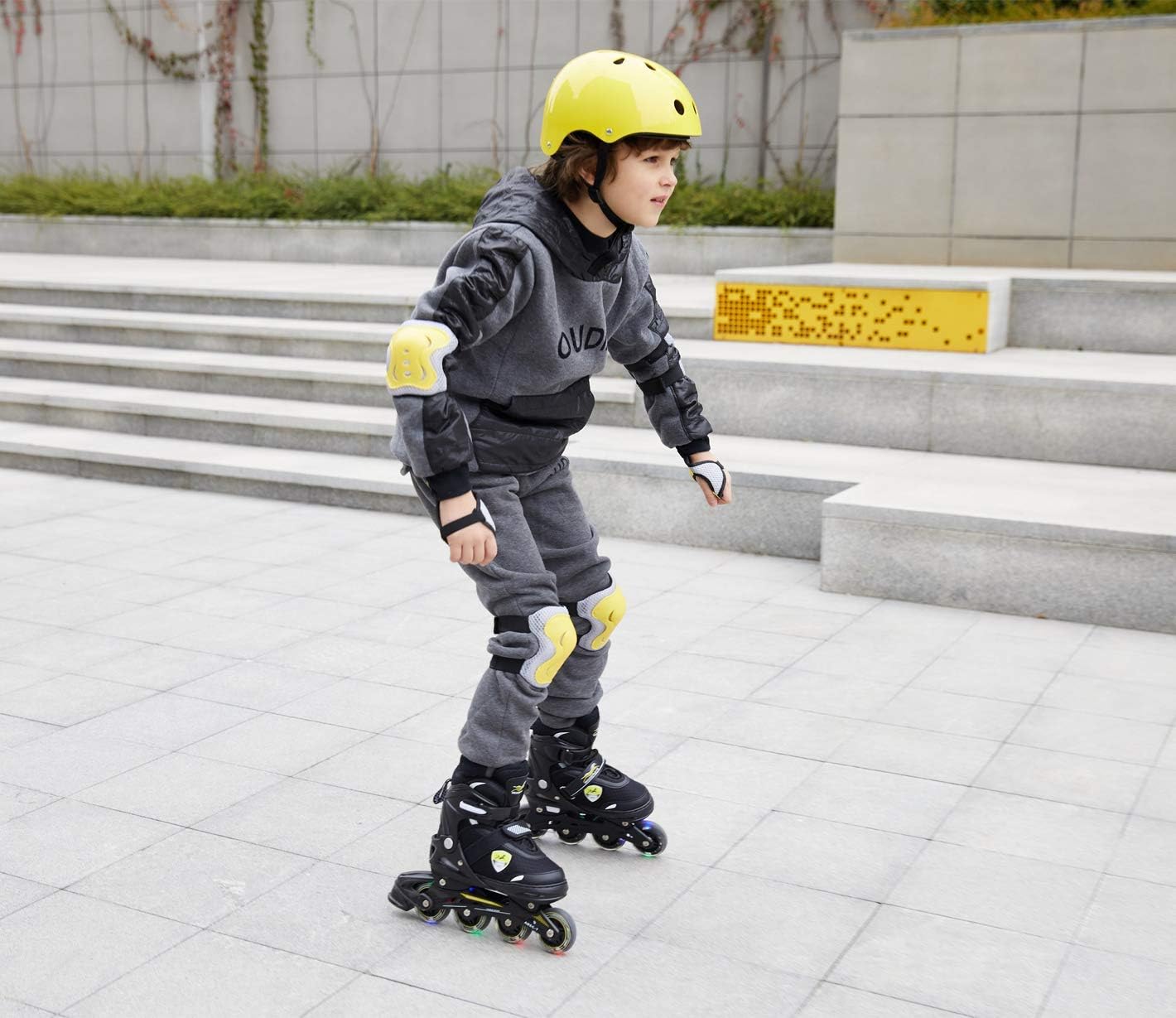 WOOKRAYS Adjustable Kids Inline Skates with Light up Wheels, Fun Flashing Beginner Illuminating Roller Skates for Kids Boys and Girls : Sports & Outdoors