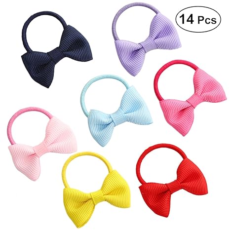 Buy Bow Hair Tie Color Ponytail Holder Elastic Hair Ties For Kids
