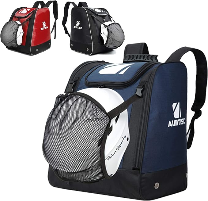 AUMTISC Ski Boot Backpack Lightweight Ski Bags for Snowboarding Travel
