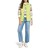 NIC+Zoe Womens Pattern Waffle Stitch Sweater