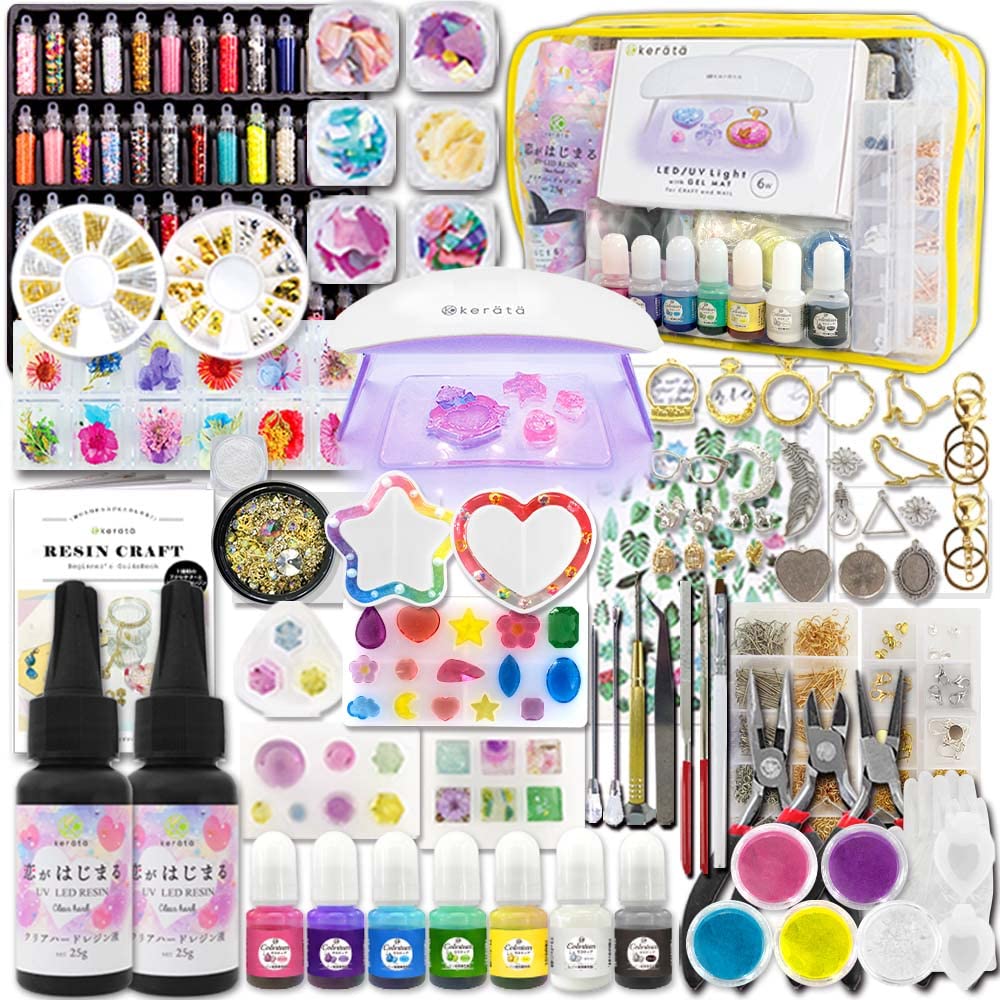 kerätä 118 Piece UV Resin Craft Set, Starter Kit of Basic Tools and Parts To Be Enjoyed As Soon As They Arrive