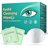 30PCS Eyelid Wipes for Dry Eyes & Blepharitis Relief, Tea Tree Oil Eyelid Cleansing Wipes, Soothes Face Cleansing Wipe, Dual Use Eyelid & Lash Wipe, Daily Eye Care for Women Men, Travel Essentials