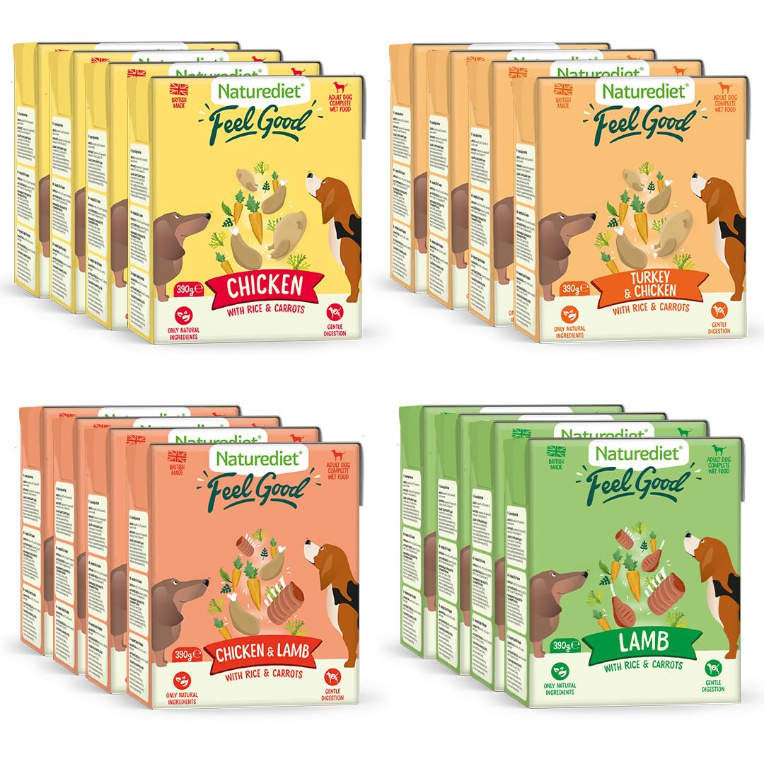 NATUREDIET Feel Good Selection Pack Complete Wet Food, 390g (Pack of 16) Packaging may vary