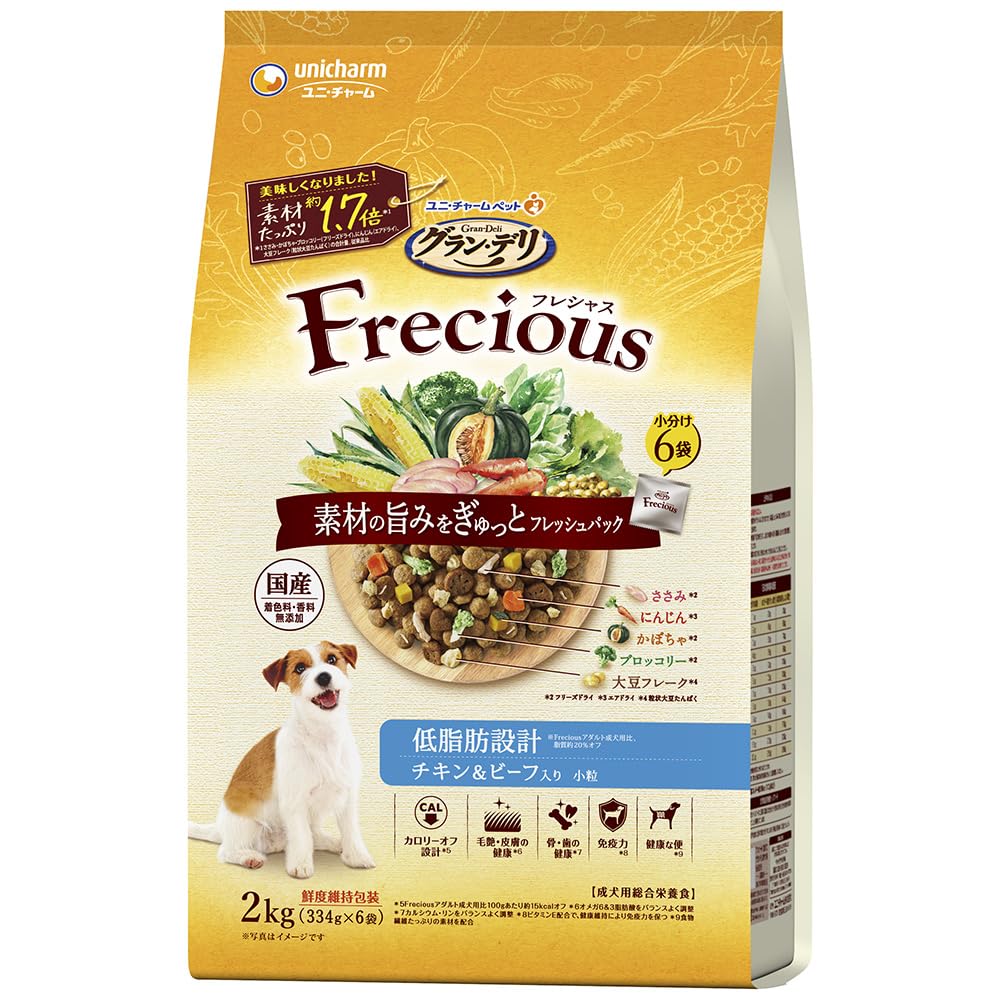 グラン・デリ フレシャス（Frecious）ドッグフード ドライ [成犬用 低脂肪設計] チキン＆ビーフ 2kg【国産】商品画像