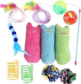 Speedy Panther 12 Pcs Cat Toys Indoor Plush Catnip Teaser Wand Spring Kit view 1
