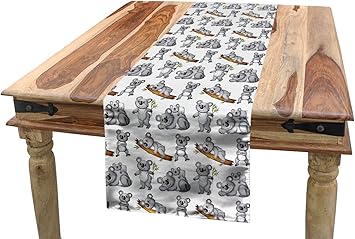 Amazon Com Lunarable Koala Table Runner Bunch Of Koalas With