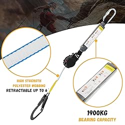6 Foot Retractable Safety Lanyard, 6 ft Retractable