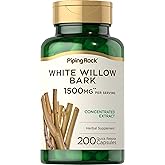 Piping Rock White Willow Bark Capsules | 200 Count | Concentrated Extract | Herbal Supplement | Gluten Free, Non-GMO
