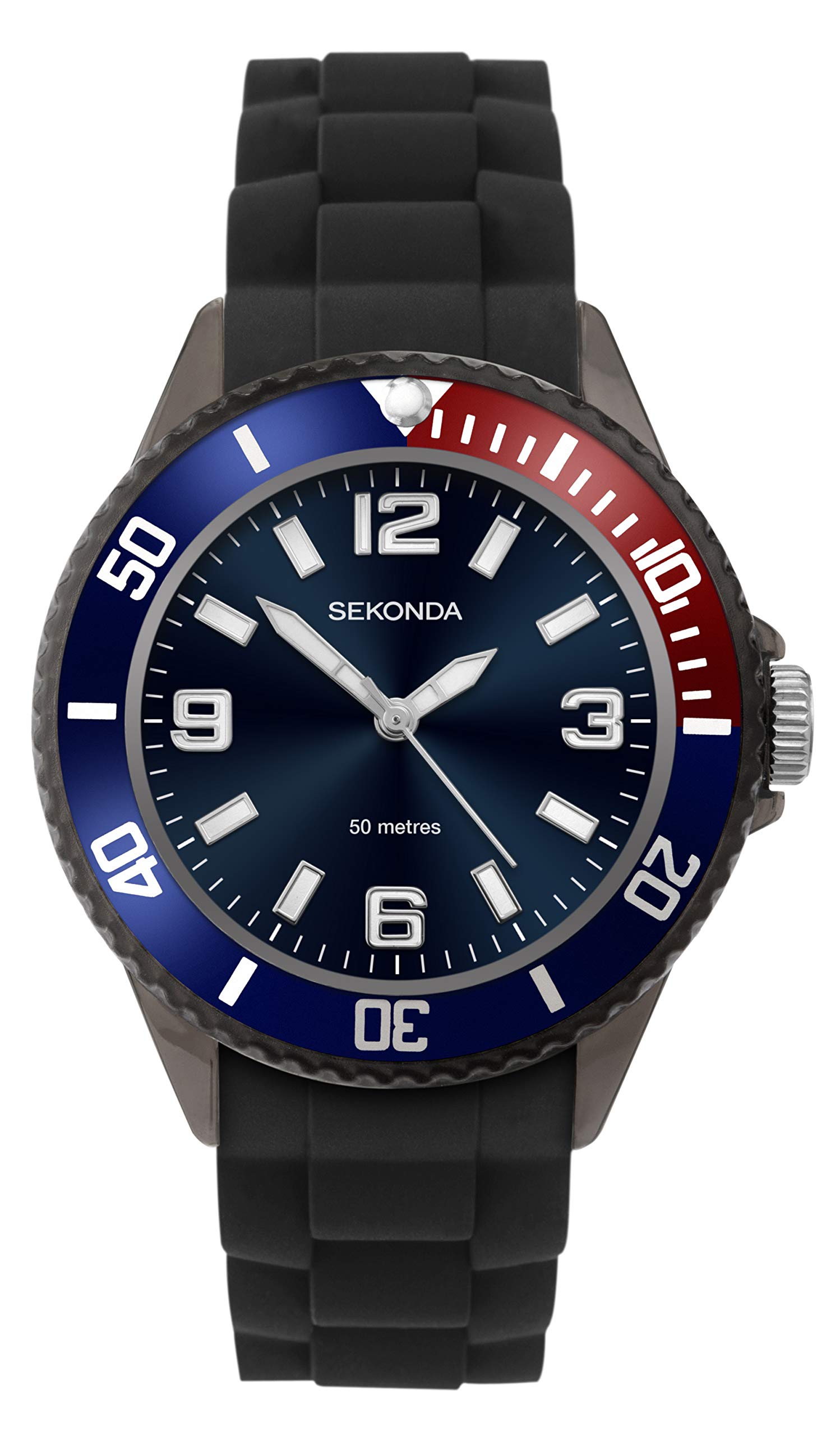 Sekonda Mens Analogue Classic Quartz Watch with Silicone Strap 1752 โ image 1