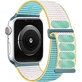 DaQin Nylon Sport Loop Compatible with Apple Watch Band 40mm 38mm 41mm 42mm 44mm 45mm 46mm 49mm, Soft Breathable Braided Wristband for iWatch Band for Women Men Series 11 10 9 8 7 6 5 4 3 2 1 SE Ultra
