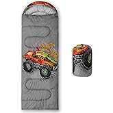 AILONEN Cute Frog Green Camping Sleeping Bag,Lightweight & Waterproof,3 Season Warm & Cool Weather,Travel Portable Compression with Compact Carrying Bag for Kids Girls Adults