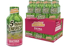 5-Hour Energy Extra Strength Shots, Strawberry Watermelon Flavor, 24 Count (1.93 Fl Oz)