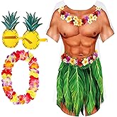 Jeyiour Women Bikini Shirt Cover up Funny Bandana Headband Retro Sunglasses Summer Halloween Party Outfit