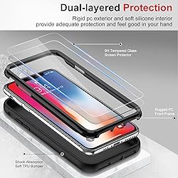 LeYi for iPhone 10 Case, iPhone X Case with [2 x