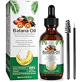 Batana Oil for Hair Growth 60ML, 100% Pure Unrefined Batana Oil Promotes Hair thickness, Repairs Damaged Hair, Smoothes Hair, Prevent Hair Loss