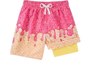 westwolf Boys Swim Trunks with Compression Liner Casual Bathing Suit for Kids Swim Shorts 6-18 Years