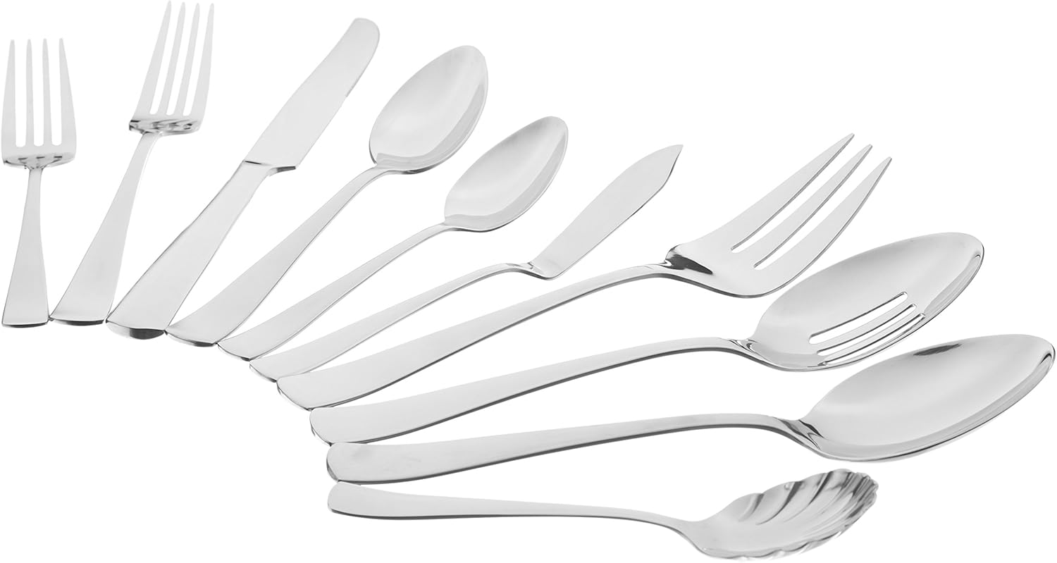  | Basics 20-Piece Stainless Steel Flatware Set with Round Edge, Service for 4: Flatware Sets