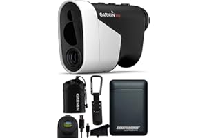 CERTIFIED BRANDS Garmin Approach Z82 Golf GPS 450 Yard Laser Range Finder with Signature Series Charger Bundle