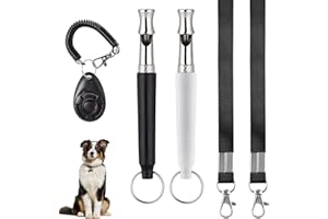 kiniza 3Pack Ultrasonic Dog Whistle,Dog Whistle to Stop Barking,Recall Training,Professional Ultrasonic Dog Training Whistle with Lanyards